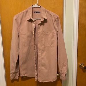 Zara, salmon button down sz small